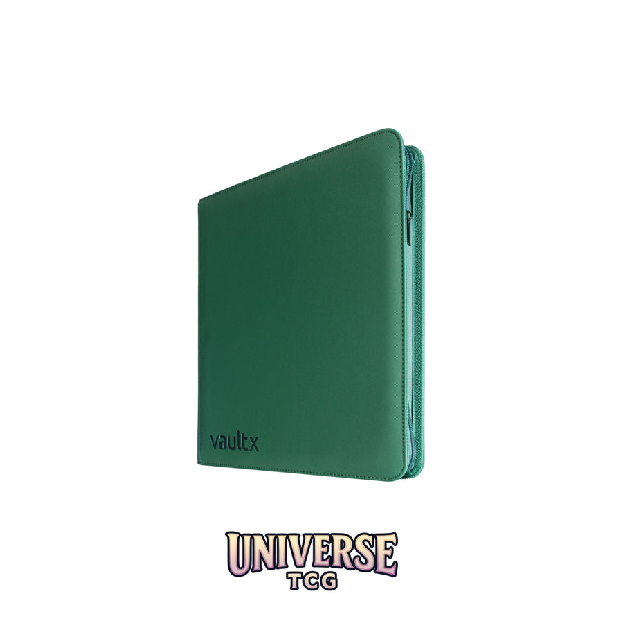 12-Pocket Exo-Tec Zip Binder Metallic Green