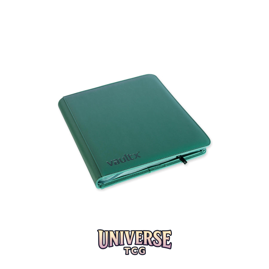 12-Pocket Exo-Tec Zip Binder Metallic Green