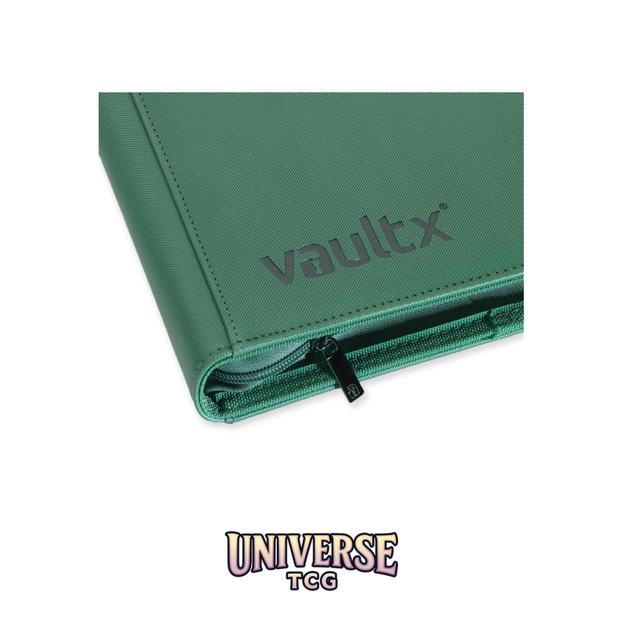 12-Pocket Exo-Tec Zip Binder Metallic Green