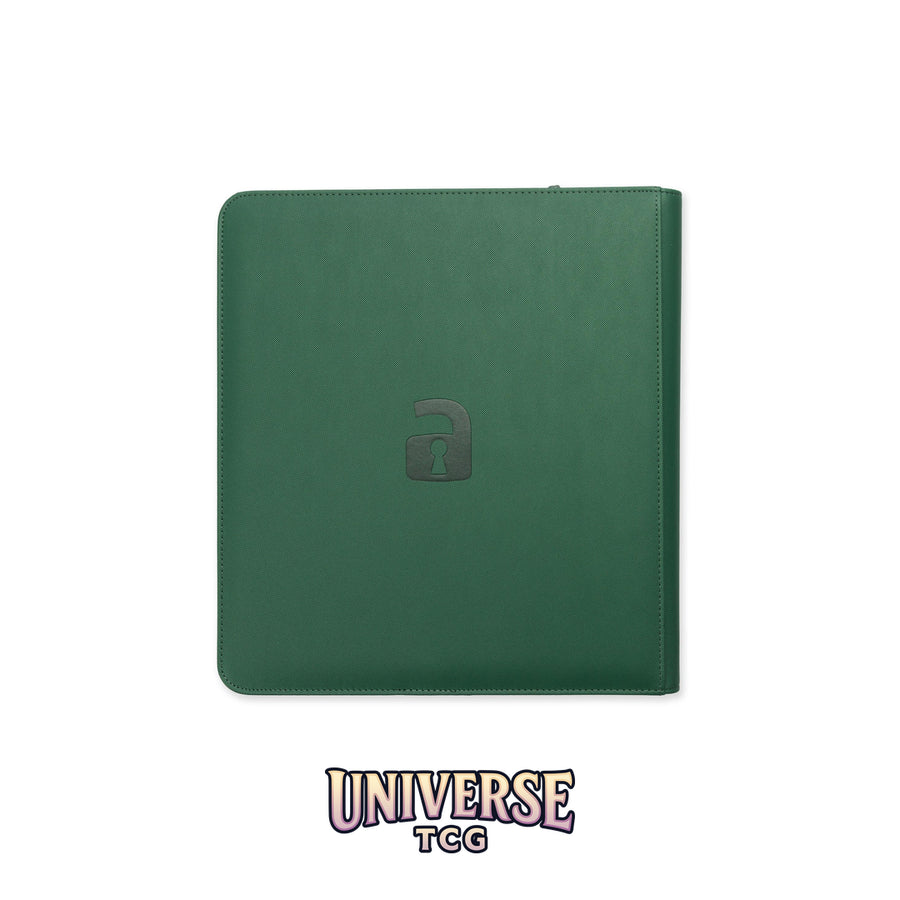 12-Pocket Exo-Tec Zip Binder Metallic Green