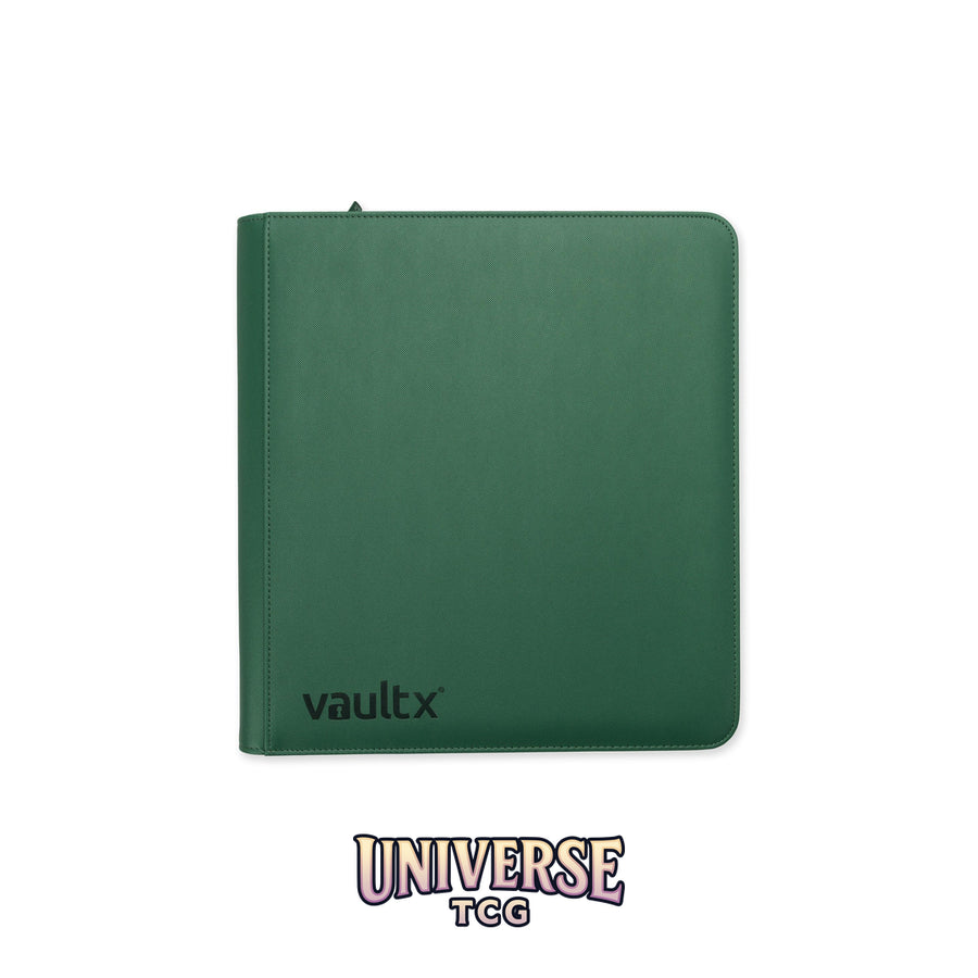 12-Pocket Exo-Tec Zip Binder Metallic Green