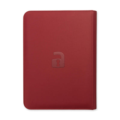 9-Pocket Exo-Tec® Zip Binder Metallic Red