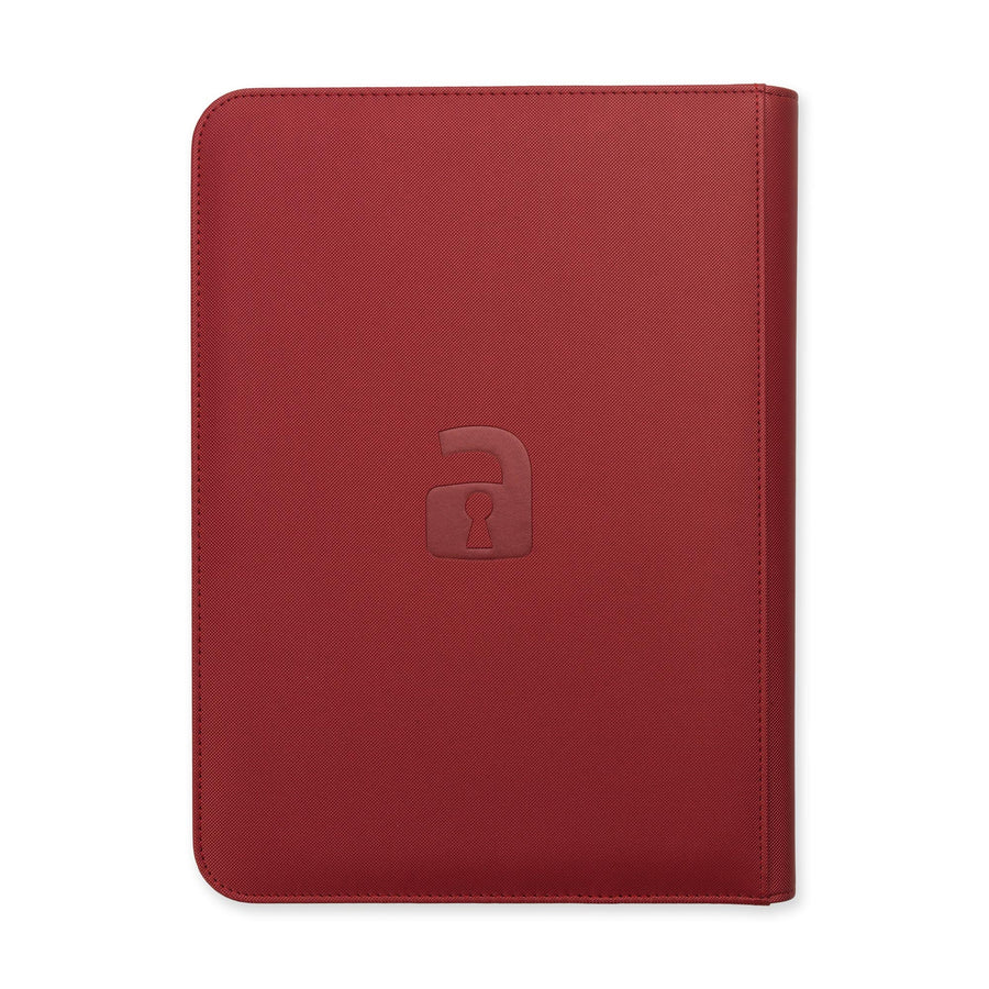 9-Pocket Exo-Tec® Zip Binder Metallic Red