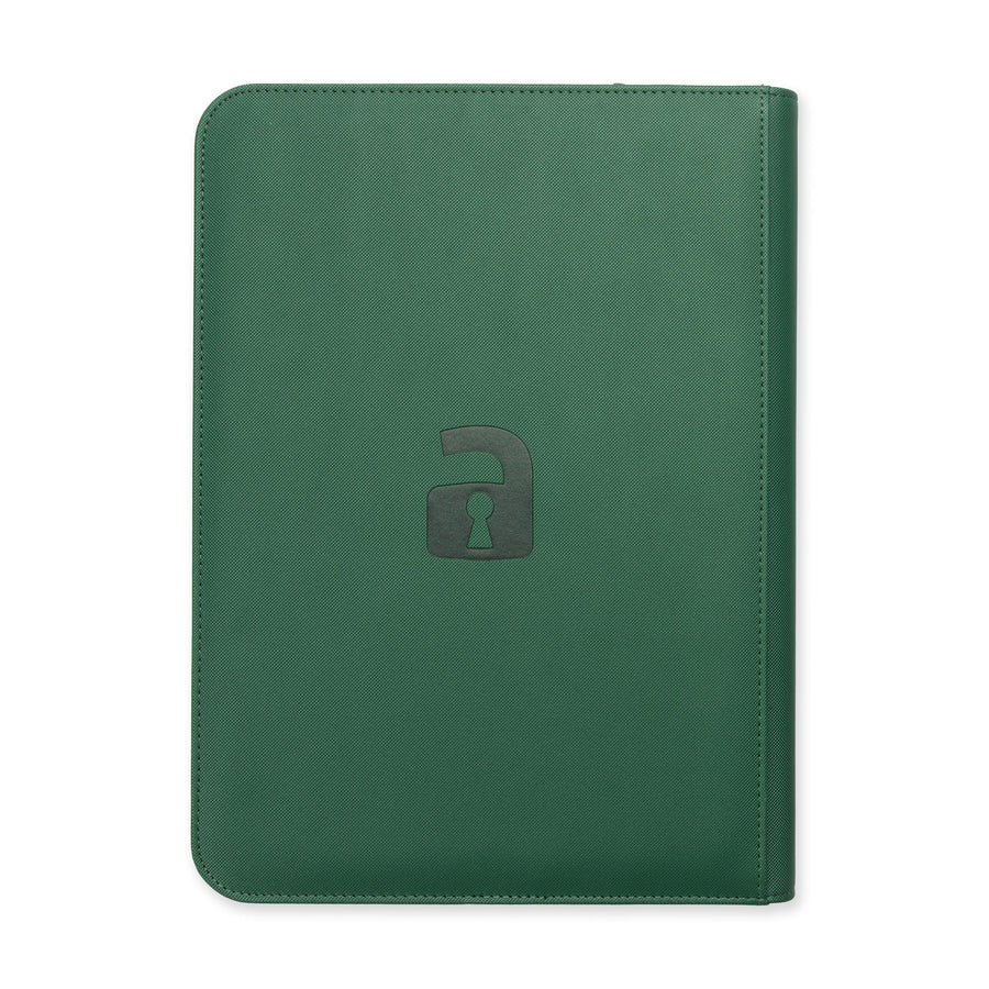 9-Pocket Exo-Tec® Zip Binder Metallic Green