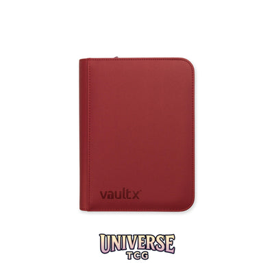4-Pocket Exo-Tec® Zip Binder Metallic Red