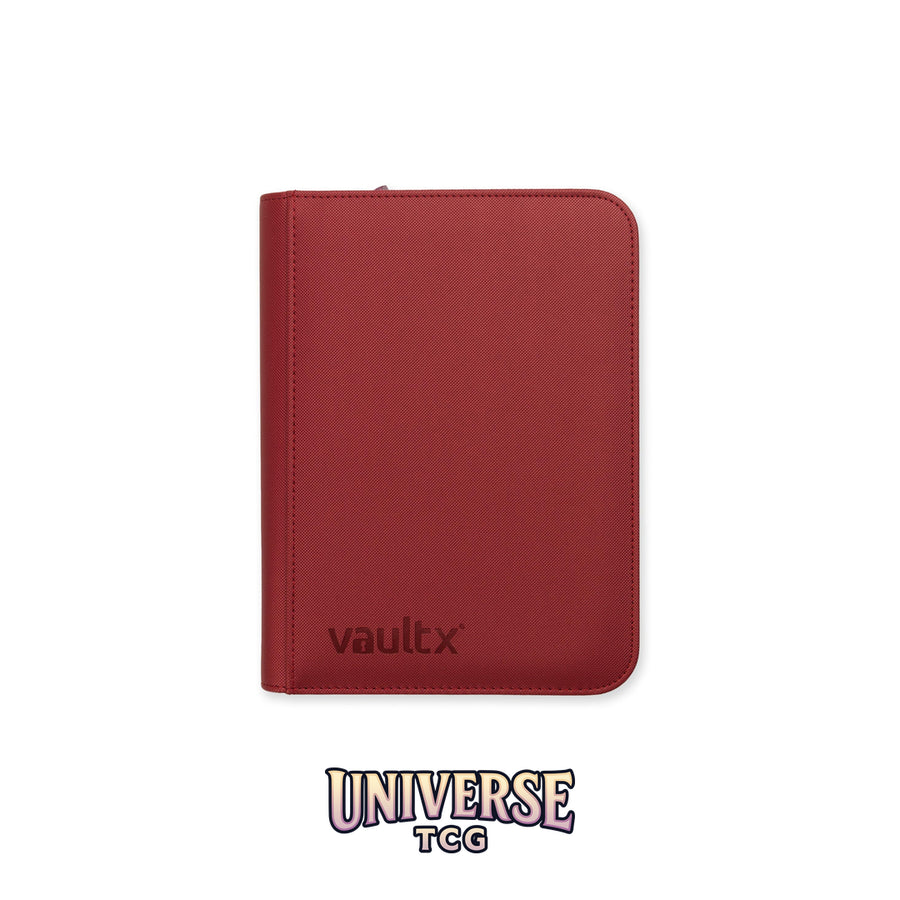 4-Pocket Exo-Tec® Zip Binder Metallic Red
