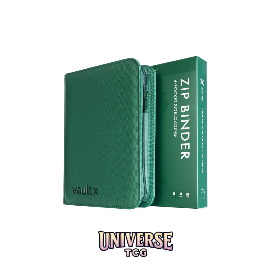 4-Pocket Exo-Tec® Zip Binder Metallic Green