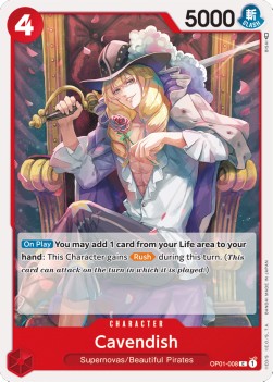 Cavendish (OP01-008) (V.1) - Romance Dawn (Common) [OP01-008]