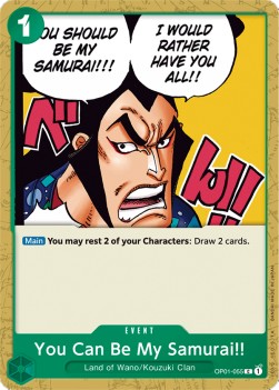 You Can Be My Samurai!! (OP01-055) - Romance Dawn (Common) [OP01-055]