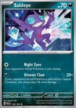 Sableye - Paldea Evolved (Rare) [PAL-136]
