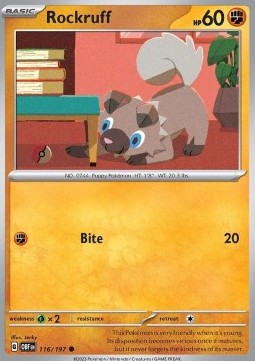 Rockruff - Obsidian Flames (Common) [OBF-116]
