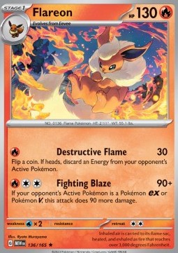 Flareon - 151 (Rare) [MEW-136]