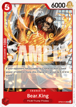 Bear.King (OP06-012) - Wings of the Captain (Uncommon) [OP06-012]