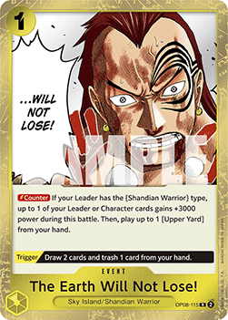 The Earth Will Not Lose! (OP08-115) - Two Legends (Rare) [OP08-115]