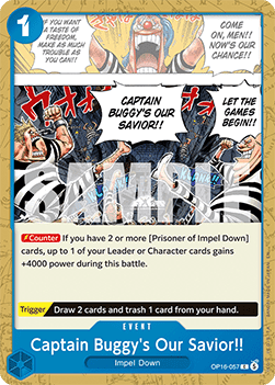 Captain Buggy's Our Savior!! (OP16-057) - The Time of Battle (Common) [OP16-057]