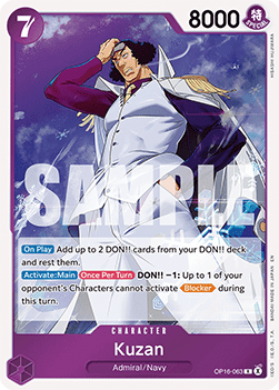 Kuzan (OP16-063) (V.1) - The Time of Battle (Rare) [OP16-063]