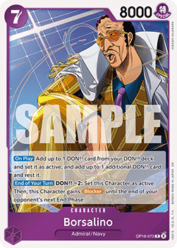 Borsalino (OP16-073) (V.1) - The Time of Battle (Rare) [OP16-073]