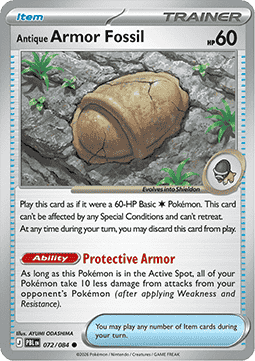 Antique Armor Fossil - Pitch Black (Common) [PBL-072]