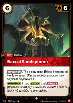 Baccai Sandspinner - Vendetta (Common) [VEN-001]