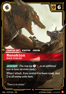 Renekton, Rage Fueled (V.1 - Rare) - Vendetta (Rare) [VEN-019]