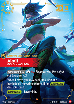 Akali, Deadly Weapon (V.1 - Epic) - Vendetta (Epic) [VEN-021]