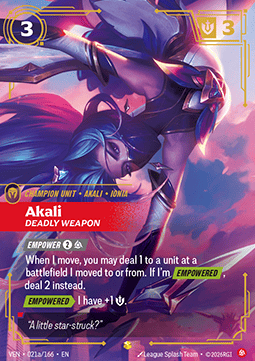 Akali, Deadly Weapon (V.2 - Showcase) - Vendetta (Showcase) [VEN-021a]
