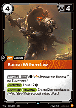 Baccai Witherclaw - Vendetta (Uncommon) [VEN-078]