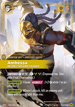 Ambessa, Respected and Feared (V.1 - Epic) - Vendetta (Epic) [VEN-136]