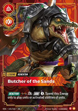Renekton, Butcher of the Sands (V.1 - Rare) - Vendetta (Rare) [VEN-141]