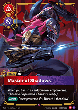 Zed, Master of Shadows (V.1 - Rare) - Vendetta (Rare) [VEN-143]
