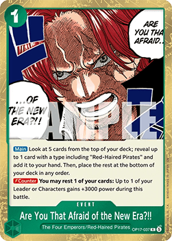 Are You That Afraid of the New Era?!! (OP17-037) (V.1) - The World’s Strongest Warriors (Rare) [OP17-037]