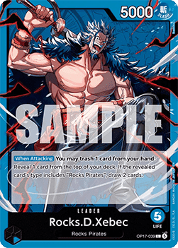 Rocks.D.Xebec (OP17-039) (V.1) - The World’s Strongest Warriors (Leader) [OP17-039]