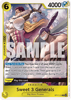 Sweet 3 Generals (OP17-114) (V.1) - The World’s Strongest Warriors (Rare) [OP17-114]