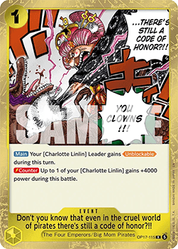 Don't you know that even in the cruel world of pirates there's still a code of honor?!! (OP17-115) - The World’s Strongest Warriors (Rare) [OP17-115]
