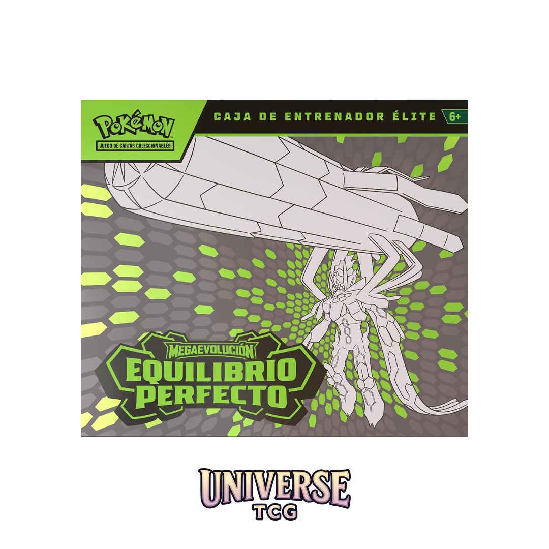 Pokémon trading card game box with a spider-like creature illustration on a green and gray background.
