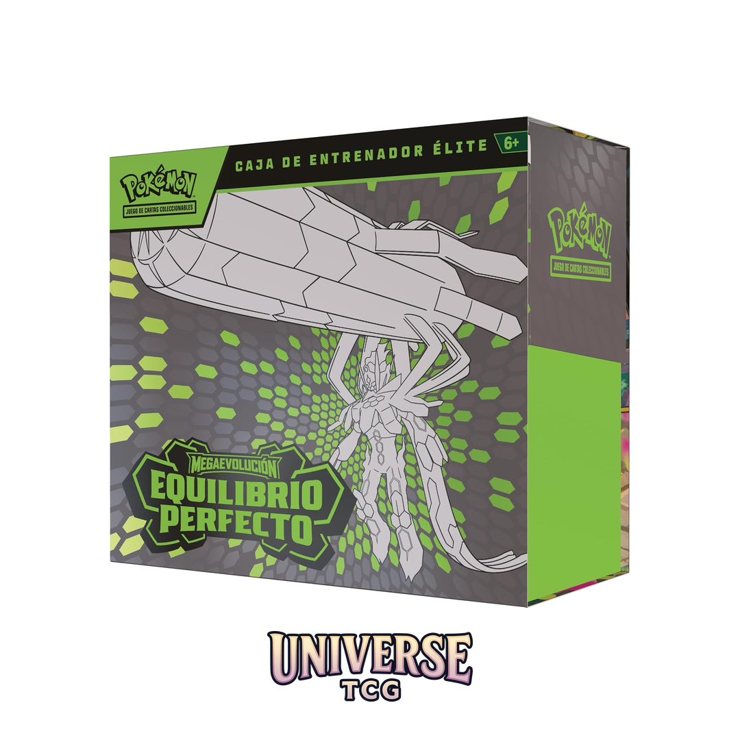 Pokémon trading card game box with a Pokémon character on a gray and green background