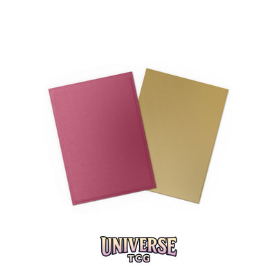 Arcane Tinmen DS - Standard Dual Sleeves: Pomegranate & Gold [Matte] (100 Sleeves)