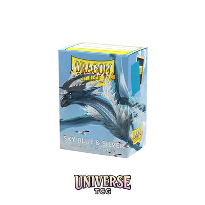 Arcane Tinmen DS - Standard Dual Sleeves: Sky Blue & Silver [Matte] (100 Sleeves)