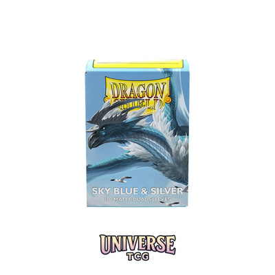 Arcane Tinmen DS - Standard Dual Sleeves: Sky Blue & Silver [Matte] (100 Sleeves)