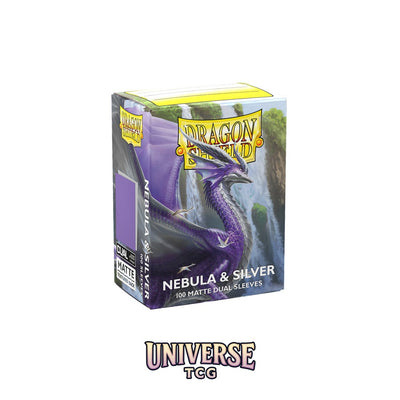 Arcane Tinmen DS - Standard Dual Sleeves: Nebula & Silver [Matte] (100 Sleeves)