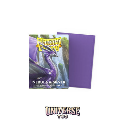 Arcane Tinmen DS - Standard Dual Sleeves: Nebula & Silver [Matte] (100 Sleeves)