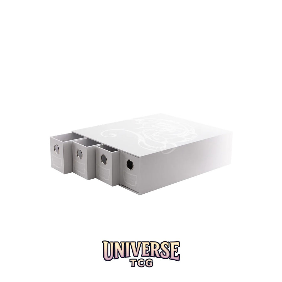 Arcane Tinmen DS - Fortress Card Drawers: White [Horizontal] (4 Drawers)