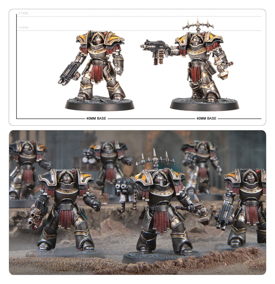 Cataphractii Terminators con Combi-bolters y Power Fists