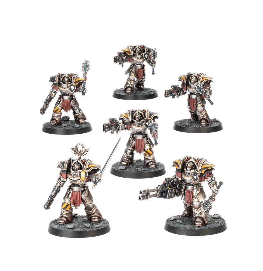 Cataphractii Terminators con Volkite Chargers y Power Mauls