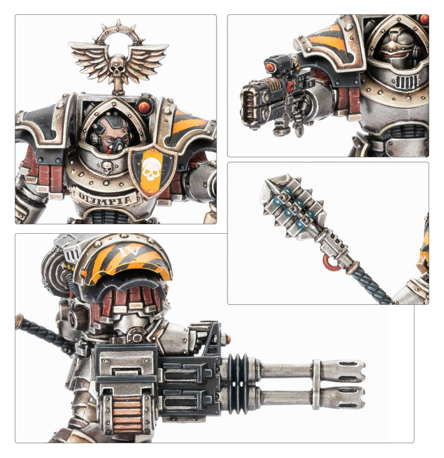 Cataphractii Terminators con Volkite Chargers y Power Mauls