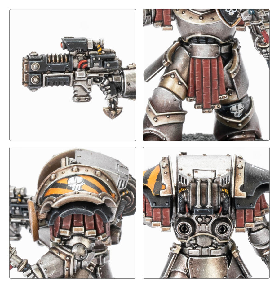 Cataphractii Terminators con Volkite Chargers y Power Mauls