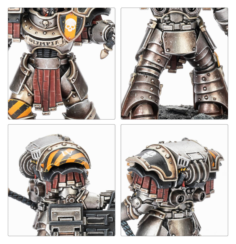 Cataphractii Terminators con Volkite Chargers y Power Mauls