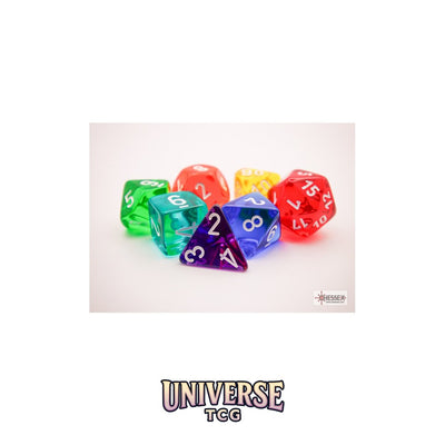 Chessex: Prism Translucent GM & Beginner Player Polyhedral 7-Die Set