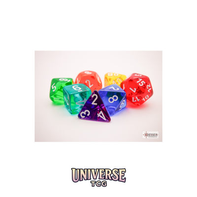 Chessex: Prism Translucent GM & Beginner Player Polyhedral 7-Die Set