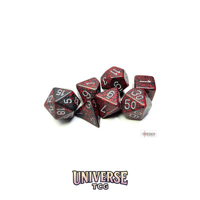 Chessex: Speckled Silver Volcano Polyhedral 7-Dice Set